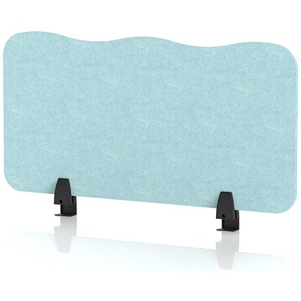 Sch! Acoustic Desktop Screen - Wave - 800 x 400mm - Sky Light Blue
