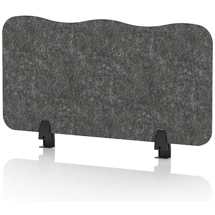 Sch! Acoustic Desktop Screen - Wave - 800 x 400mm - Graphite Charcoal