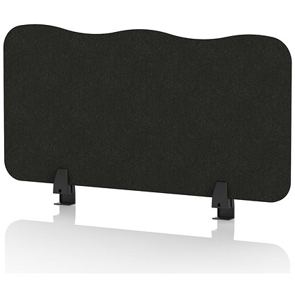 Sch! Acoustic Desktop Screen - Wave - 800 x 400mm - Raven Black