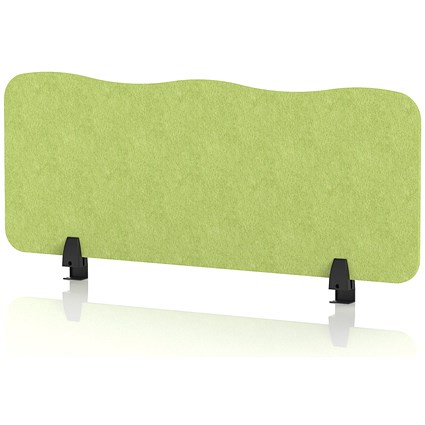 Sch! Acoustic Desktop Screen - Wave - 1000 x 400mm - Lime Green