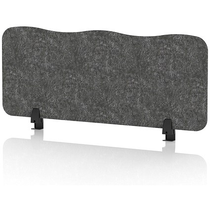 Sch! Acoustic Desktop Screen - Wave - 1000 x 400mm - Graphite Charcoal