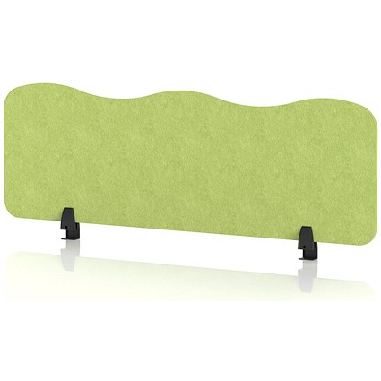 Sch! Acoustic Desktop Screen - Wave - 1200 x 400mm - Lime Green