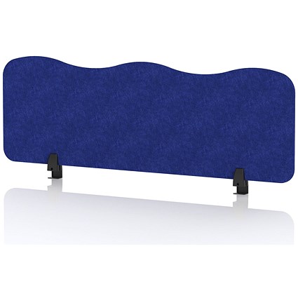 Sch! Acoustic Desktop Screen - Wave - 1200 x 400mm - Cobalt Blue