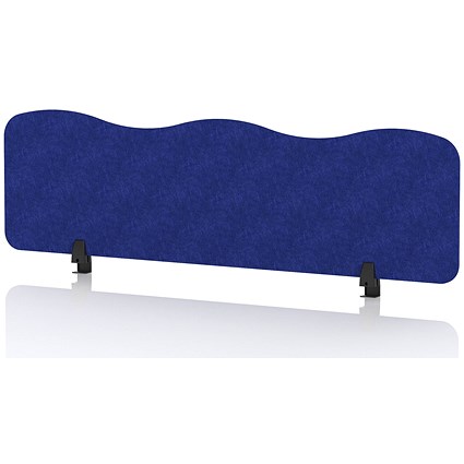 Sch! Acoustic Desktop Screen - Wave - 1400 x 400mm - Cobalt Blue