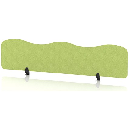 Sch! Acoustic Desktop Screen - Wave - 1800 x 400mm - Lime Green