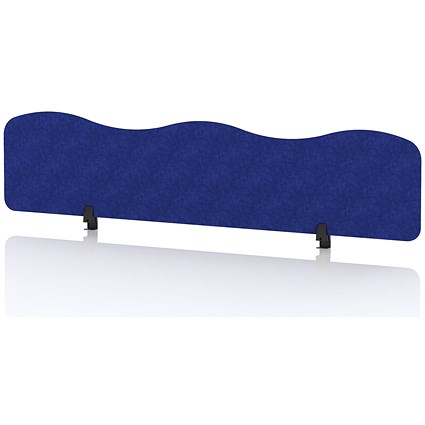 Sch! Acoustic Desktop Screen - Wave - 1800 x 400mm - Cobalt Blue