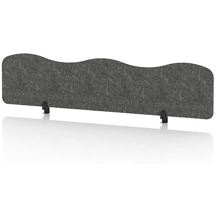Sch! Acoustic Desktop Screen - Wave - 1800 x 400mm - Graphite Charcoal