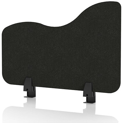 Sch! Acoustic Desktop Side Screen - Wave - 600 x 400mm - Raven Black