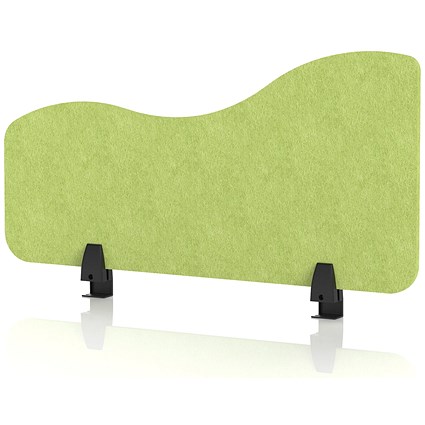 Sch! Acoustic Desktop Side Screen - Wave - 800 x 400mm - Lime Green