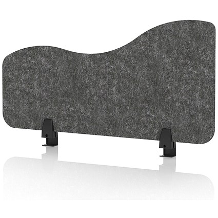 Sch! Acoustic Desktop Side Screen - Wave - 800 x 400mm - Graphite Charcoal