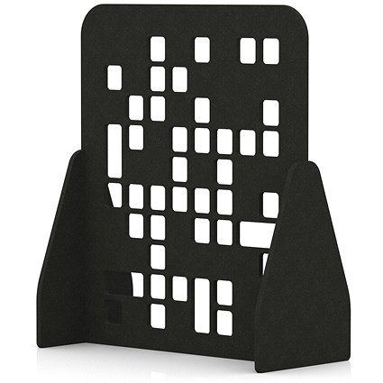 Sch! Acoustic Floor Standing Screen - Block - Raven Black - 1400mm
