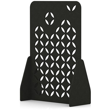 Sch! Acoustic Floor Standing Screen - Petal - Raven Black - 1800mm