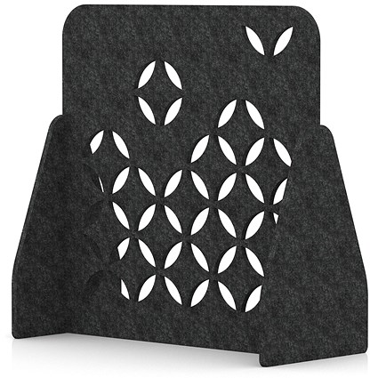 Sch! Acoustic Floor Standing Screen - Petal - Graphite Charcoal - 1200mm