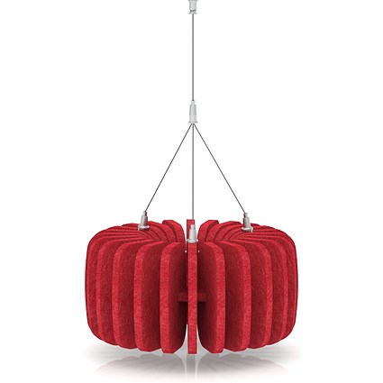 Sch! Acoustic Ceiling Baffles - Shade - Type A - 335mm Wide x 150mm High - Poppy Red