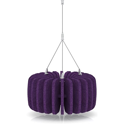 Sch! Acoustic Ceiling Baffles - Shade - Type A - 335mm Wide x 150mm High - Plum Purple