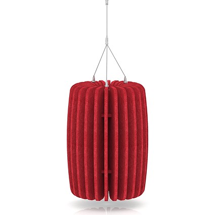 Sch! Acoustic Ceiling Baffles - Shade - Type A - 335mm Wide x 450mm High - Poppy Red