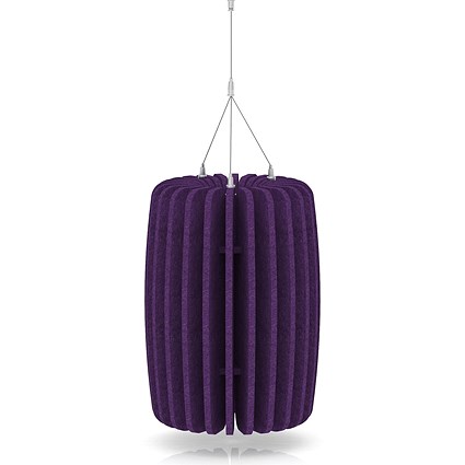 Sch! Acoustic Ceiling Baffles - Shade - Type A - 335mm Wide x 450mm High - Plum Purple