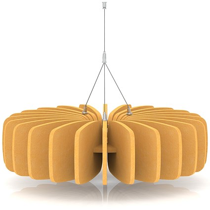 Sch! Acoustic Ceiling Baffles - Shade - Type A - 600mm Wide x 150mm High - Buttercup Yellow