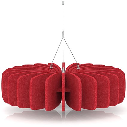 Sch! Acoustic Ceiling Baffles - Shade - Type A - 600mm Wide x 150mm High - Poppy Red