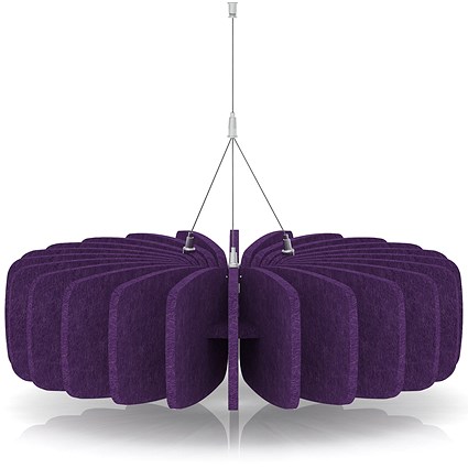 Sch! Acoustic Ceiling Baffles - Shade - Type A - 600mm Wide x 150mm High - Plum Purple