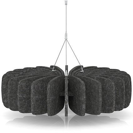 Sch! Acoustic Ceiling Baffles - Shade - Type A - 600mm Wide x 150mm High - Graphite Charcoal