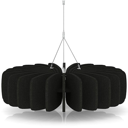 Sch! Acoustic Ceiling Baffles - Shade - Type A - 600mm Wide x 150mm High - Raven Black