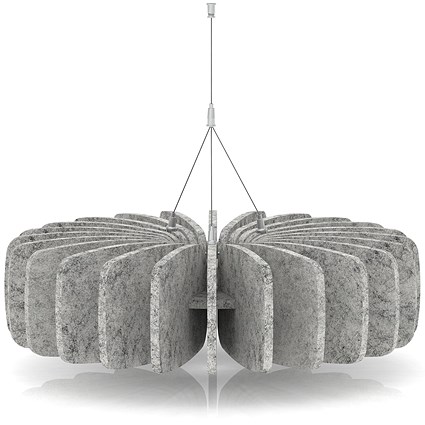Sch! Acoustic Ceiling Baffles - Shade - Type A - 600mm Wide x 150mm High - Pebble Light Grey