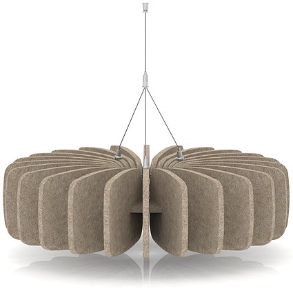 Sch! Acoustic Ceiling Baffles - Shade - Type A - 600mm Wide x 150mm High - Oatmeal Beige