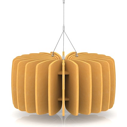 Sch! Acoustic Ceiling Baffles - Shade - Type A - 600mm Wide x 300mm High - Buttercup Yellow