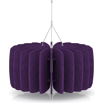 Sch! Acoustic Ceiling Baffles - Shade - Type A - 600mm Wide x 300mm High - Plum Purple