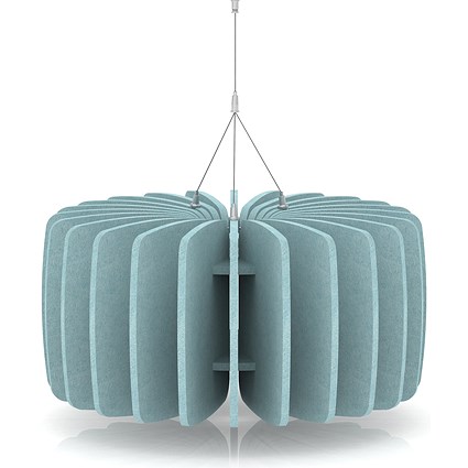 Sch! Acoustic Ceiling Baffles - Shade - Type A - 600mm Wide x 300mm High - Sky Light Blue