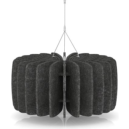 Sch! Acoustic Ceiling Baffles - Shade - Type A - 600mm Wide x 300mm High - Graphite Charcoal