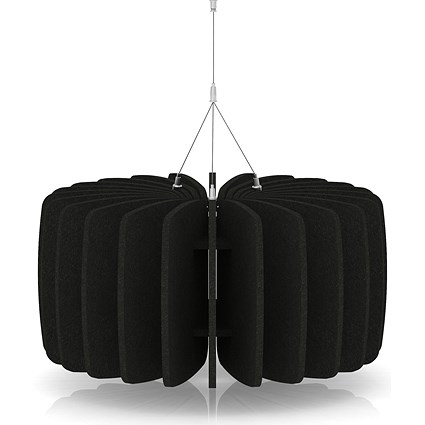 Sch! Acoustic Ceiling Baffles - Shade - Type A - 600mm Wide x 300mm High - Raven Black