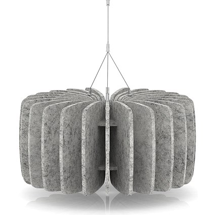 Sch! Acoustic Ceiling Baffles - Shade - Type A - 600mm Wide x 300mm High - Pebble Light Grey