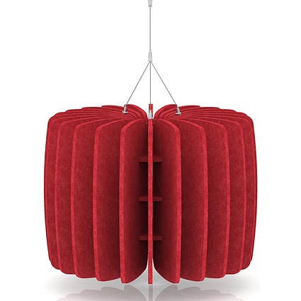 Sch! Acoustic Ceiling Baffles - Shade - Type A - 600mm Wide x 450mm High - Poppy Red