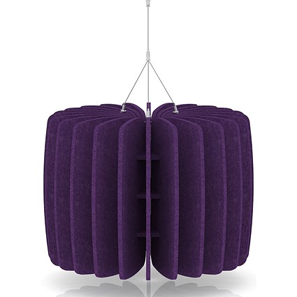 Sch! Acoustic Ceiling Baffles - Shade - Type A - 600mm Wide x 450mm High - Plum Purple