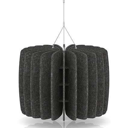 Sch! Acoustic Ceiling Baffles - Shade - Type A - 600mm Wide x 450mm High - Graphite Charcoal