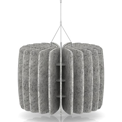 Sch! Acoustic Ceiling Baffles - Shade - Type A - 600mm Wide x 450mm High - Pebble Light Grey