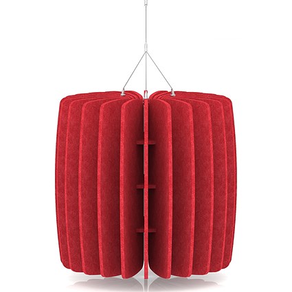 Sch! Acoustic Ceiling Baffles - Shade - Type A - 600mm Wide x 600mm High - Poppy Red