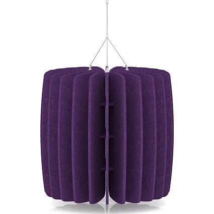 Sch! Acoustic Ceiling Baffles - Shade - Type A - 600mm Wide x 600mm High - Plum Purple