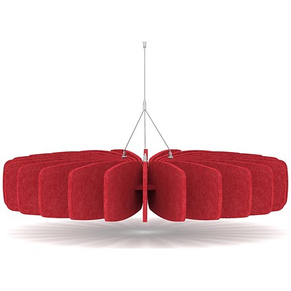 Sch! Acoustic Ceiling Baffles - Shade - Type A - 900mm Wide x 150mm High - Poppy Red
