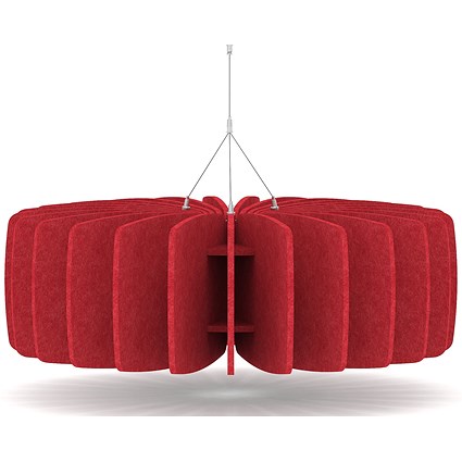 Sch! Acoustic Ceiling Baffles - Shade - Type A - 900mm Wide x 300mm High - Poppy Red