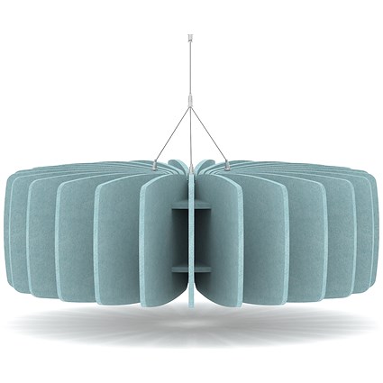Sch! Acoustic Ceiling Baffles - Shade - Type A - 900mm Wide x 300mm High - Sky Light Blue