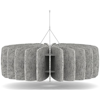 Sch! Acoustic Ceiling Baffles - Shade - Type A - 900mm Wide x 300mm High - Pebble Light Grey