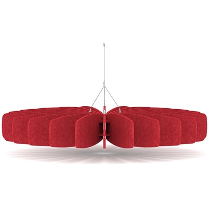 Sch! Acoustic Ceiling Baffles - Shade - Type A - 1200mm Wide x 150mm High - Poppy Red