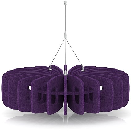 Sch! Acoustic Ceiling Baffles - Shade - Type B - 600mm Wide x 150mm High - Plum Purple