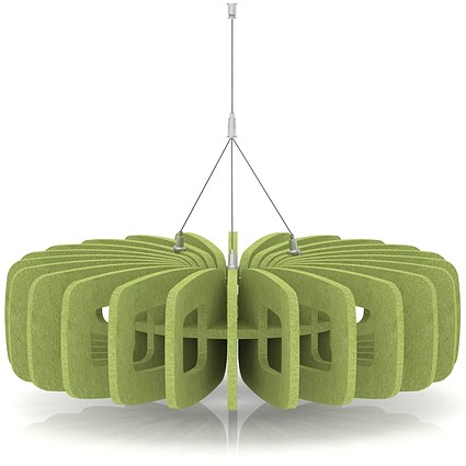 Sch! Acoustic Ceiling Baffles - Shade - Type B - 600mm Wide x 150mm High - Lime Green