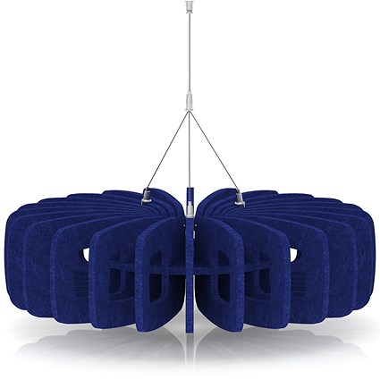 Sch! Acoustic Ceiling Baffles - Shade - Type B - 600mm Wide x 150mm High - Cobalt Blue