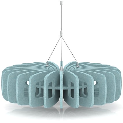 Sch! Acoustic Ceiling Baffles - Shade - Type B - 600mm Wide x 150mm High - Sky Light Blue