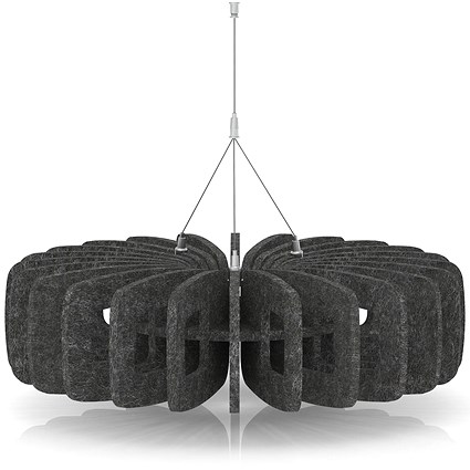 Sch! Acoustic Ceiling Baffles - Shade - Type B - 600mm Wide x 150mm High - Graphite Charcoal